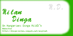 milan dinga business card